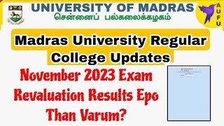 Madras University November 2023 Revaluation Results???