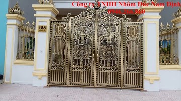 ✅ ✅ Mẫu cổng nhôm đúc phù điêu Buckingham có làm được 4 cánh không , | Cổng nhôm đúc Nam Định