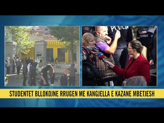 Zjarr brenda Ministrisë së Arsimit/ Revolta e të rinjve vazhdon, nuk largohen nga Rruga e Durrësit