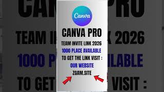 One Click: Canva Pro Team Invite Link Inside ✅ #CanvaProLink #GraphicDesign #Viral