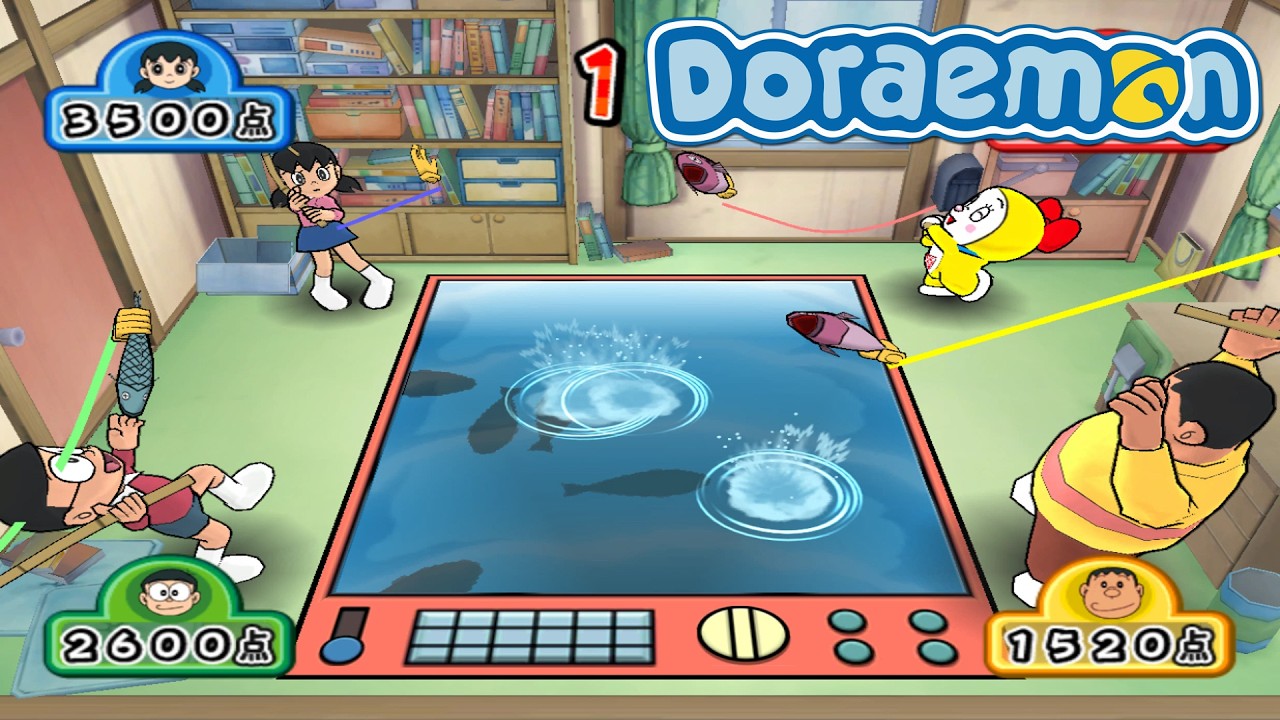 Doraemon Wii Minigames ドラえもん - Shizuka vs Dorami vs Nobita vs Jaian - SUSUMELY