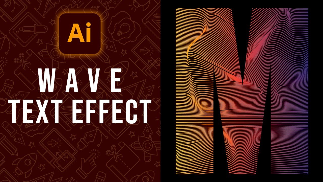 Wave Text Effect in Adobe Illustrator - Illustrator Tutorial | Magnet ...