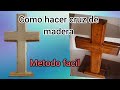 como hacer cruz de madera fácil (tutorial completo)
