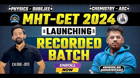 Launching MHT-CET Recorded || Genius Batch 2.0 ||  2024 By :- Abhishek Sir Chemistry