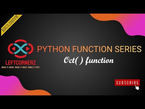 Oct function in python