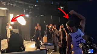 Steph Curry Trolling Buddy Hield During His Photo Shoot Be More Serious