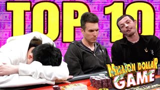 Top 10 Hands of Million Dollar Game Day 4 w\/ Tom Dwan \& Doug Polk