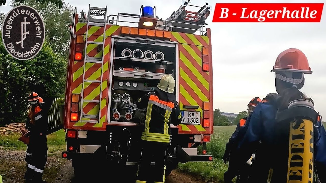 ALARMSTUFENERHÖHUNG | Brand Lagerhalle | Einsatz 24h-Übung Jugendfeuerwehr Bretten, Abt Diedelsheim
