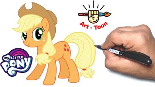 how to draw applejack from my little pony step by step