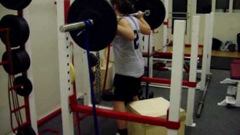 Dynamic Effort Box Squat with Bands