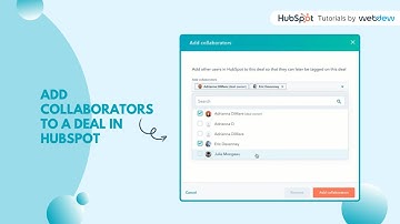 How to add collaborators to a deal in HubSpot