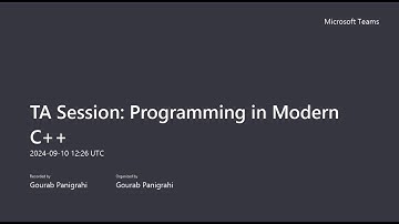 Programming in Modern C++ - Week 7 (NPTEL TA Sessions)
