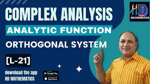 orthogonal system in analytic functions complex analysis for Bsc csir net jam in hindi by Hd sir