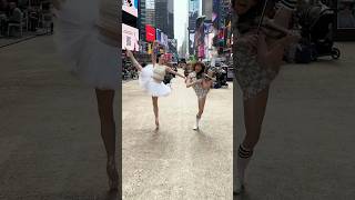 Toes & Bows In Times Square W/ Tiler Peck 🩰 #Ballerina #Nyc #Dancer