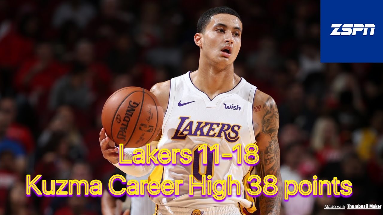 Lakers Beat The Houston Rockets 122116, Kyle Kuzma Career