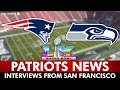 Patriots Super Bowl Interviews: Drake Maye, Mike Vrabel, Will Campbell &amp; Christian Gonzalez