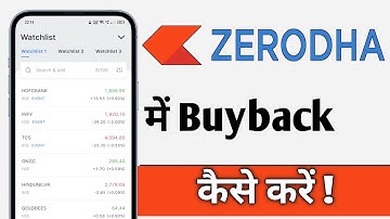 How to Buyback in Zerodha Kite, Zerodha Buyback