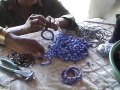 Hand making African (Ghana) trade beads