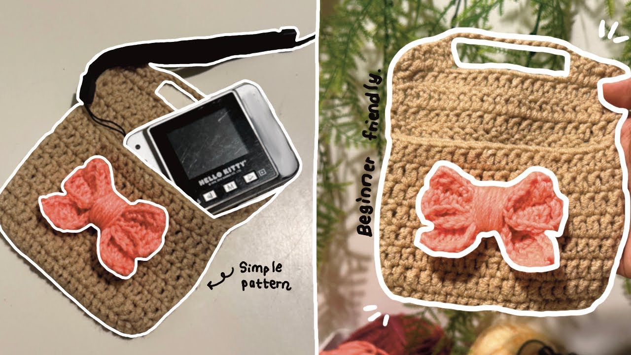 How to crochet a purse ( digi cam purse ⋆.📷˚)