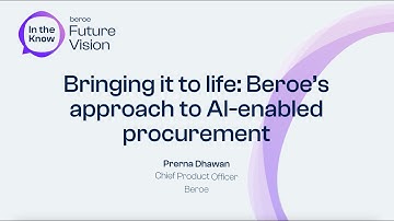 Bringing it to life   Beroe’s approach to AI enabled procurement