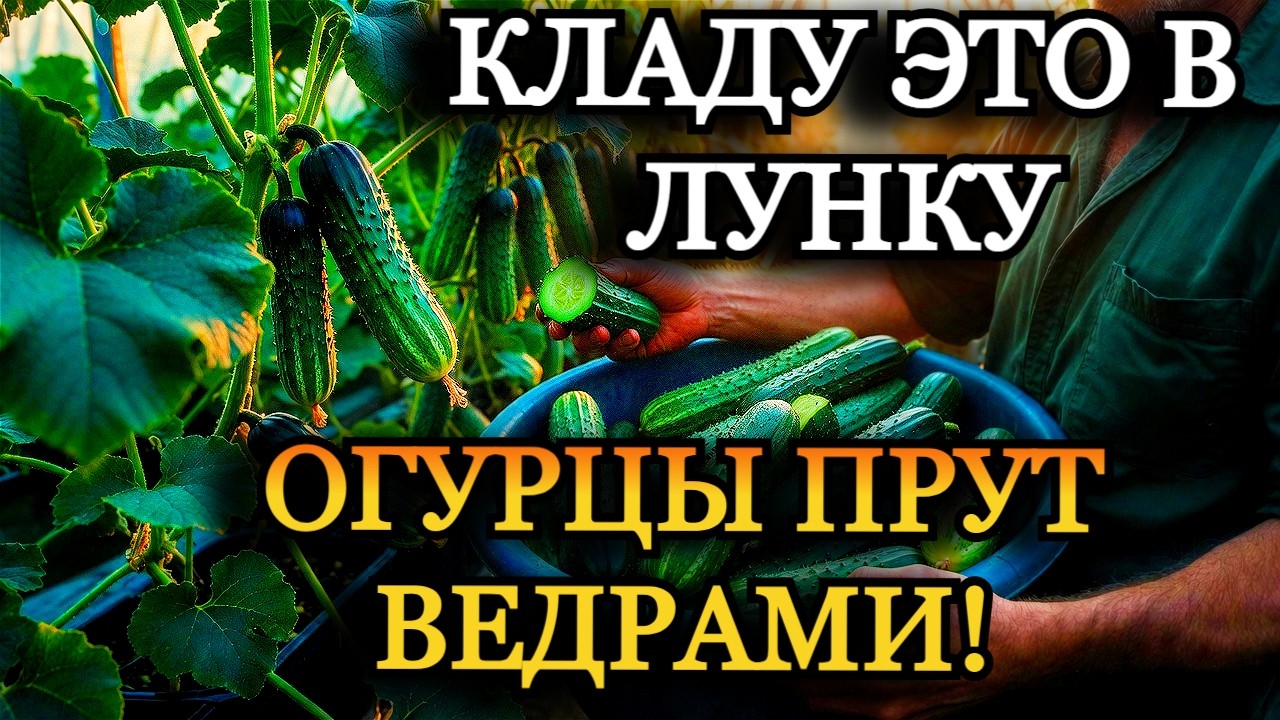 Положите ЭТО в Лунку при Посадке Огурцов — Урожай Растёт как Сумасшедший и Плодоносит до Заморозков