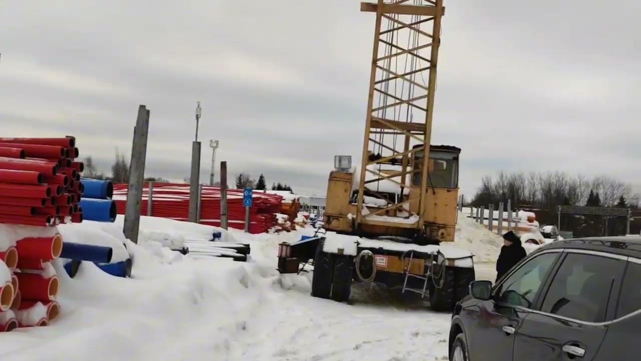 Сборка электрощита и знакомство с пневмо колёсным краном.
