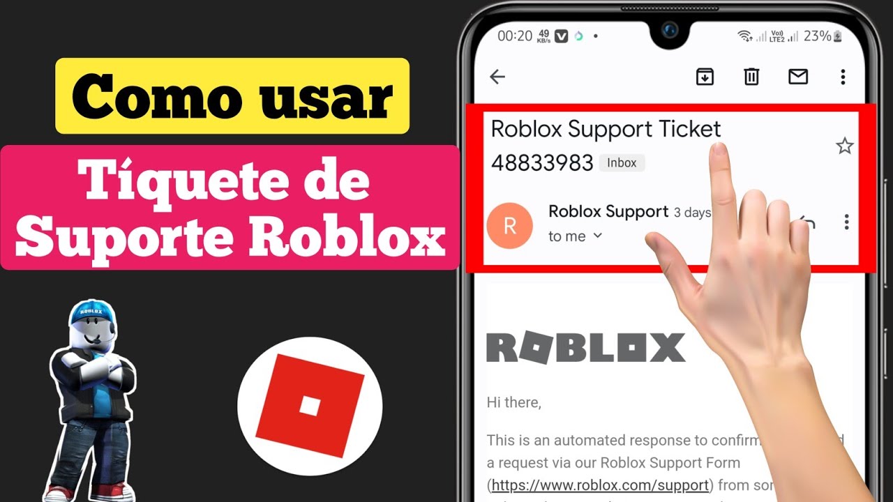 Como usar o tíquete de suporte Roblox