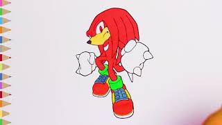 Coloring KNUKKLES - SONIC the HEDGEHOG 🎨 by Coloring Universe 384 views 4 days ago 4 minutes, 33 seconds