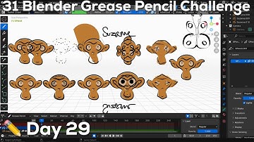 31 Days of Blender Grease Pencil Challenges - Day 29: Generate Modifiers