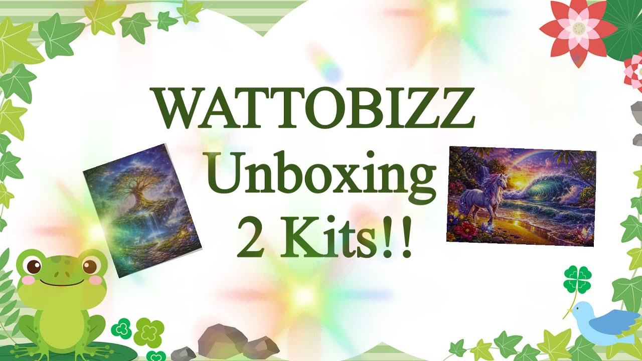 WATTOBIZZ Unboxing 2Kits! Magical Tree & Dream Beach! #wattobizz #unboxing #review #crossstitch 