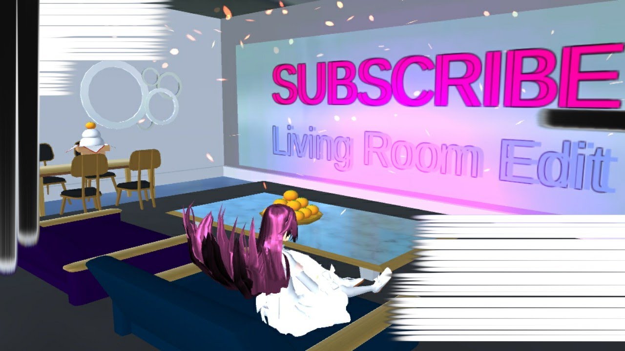 [[[Sakura School Simulator]]] Decorating A Living room YouTube