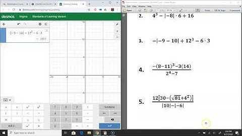 Using Desmos for Order of Operations