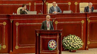 كلمة السيد راشيد الطالبي العلمي في الدورة الاستثنائية لبرلمان أذربيجان
