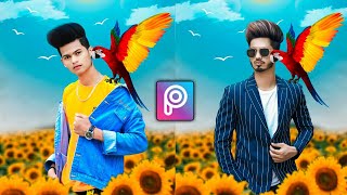 Creative Sunflower Effect | PicsArt Editing Tutorial | Latest Birds Effect in PicsArt | RTWORLD screenshot 5