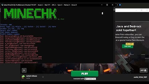 MineChk | Minecraft Acc Checker | by 41ul(Batman)