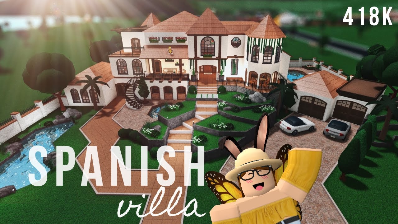 Bloxburg Spanish Villa 418k Youtube - roblox bloxburg houses cylito