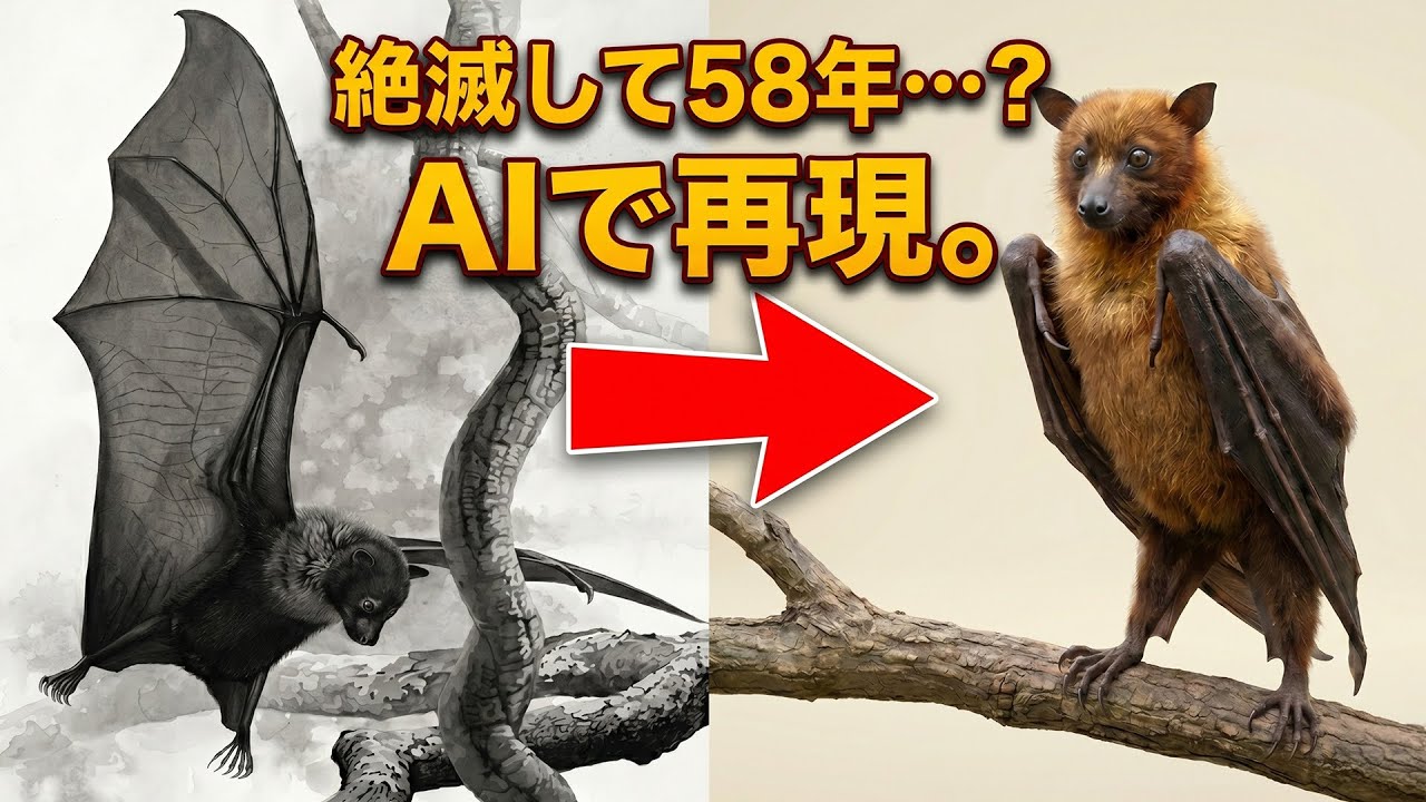 過去100年で絶滅した動物——AIでそれらの本来の姿を再現【第2弾】 