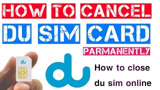 How To Cancel du sim card Parmanently |du sim card apne name se kaise cancel kare