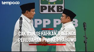 Cak Imin Serahkan 8 Agenda Perubahan PKB ke Prabowo