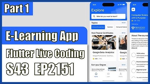 [Flutter] Flutter Live Coding EP2151 (E-Learning App UI Part 1)