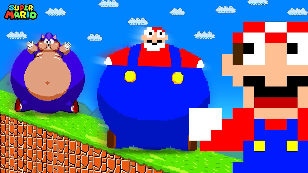 Every Time Mario Jumps, He Gets BIGGER And ROUNDER!