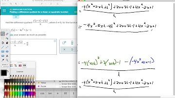 Finding a Difference Quotient for a Linear or Quadratic Function