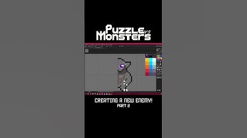 creating a new #pixelart enemy for my puzzle game