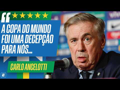 COLETIVA DE ANCELOTTI: DECEPÇÃO NA COPA DO MUNDO, NOVO CICLO, CONVOCADOS E MUITO MAIS | ESPN