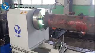 Automatic welding machine for surfacing pipes inside