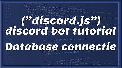 DATABASE CONNECTIE || Discord bot development | Tutorial #16 [Nederlands/Dutch]