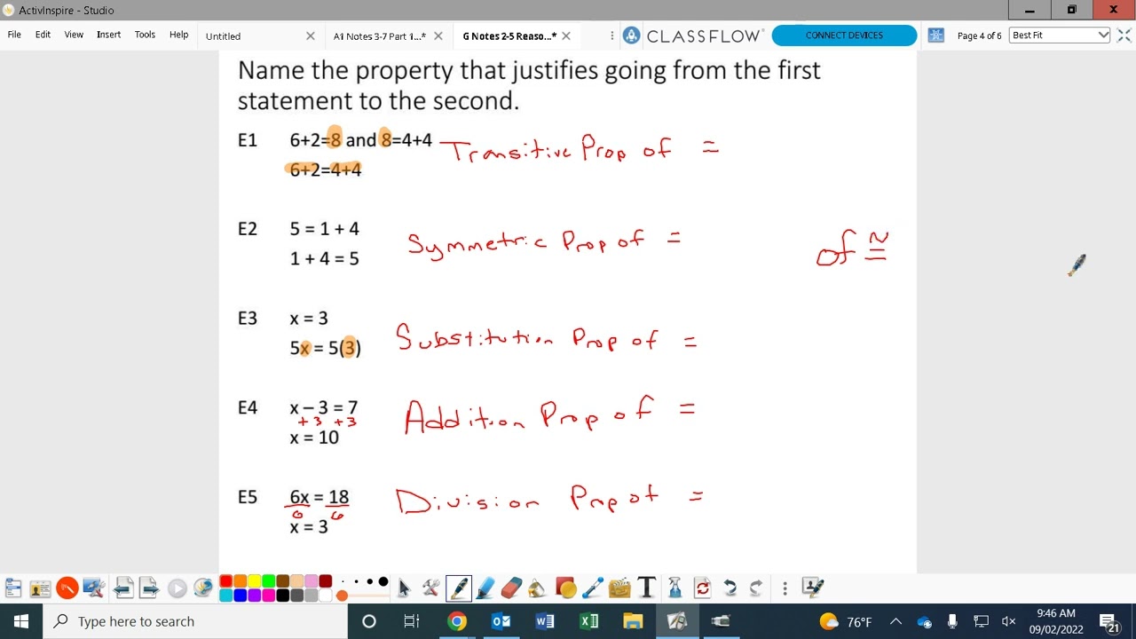 Geometry Notes 2-5