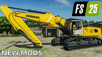 FS25 - New PS5 MODS | LIEVHERR 960 Excavator Pack | Farming Simulator 25