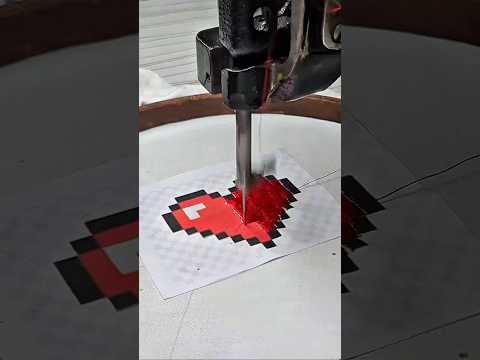 Making Minecraft Heart With Embroidery#embroidery ❤️#art #handembroidery thumbnail