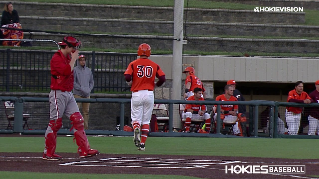 3.30.18 Baseball vs. NC State - Cam Irvine gets Hokies' second run